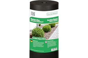 GardenMate 1m x 100m Rotolo Telo per Pacciamatura 50 g/m² - Rotolo Telo Antistrappo Contro Le Erbacce - Elevata stabilizzazione ai Raggi UV - Permeabile - 1m x 100m = 100m²