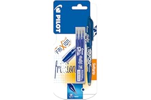 Pilot - Blister FriXion Ball 0.7 - Roller effaçable - Bleu + 1 set de 3 recharges - Pointe moyenne