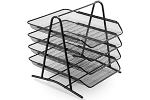 ‎MARBRASSE Marbrasse Schreibtisch-Organizer,Briefablage,Stapelbar,in Ablagen für Schreibtisch,Zeitschriften,Büro Organizer, Schreibtischordner Aufbewahrung(Schwarz)