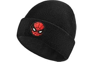 FXFOOT Unisexo Gorro de Punto, Gorro de Invierno Hombre Mujer Spiderman Gorros Invierno Niño, Winter Beanie Hat Familiares, Amigos y Niños
