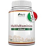 Multivitaminico Completo - 365 Compresse (1 Anno di Scorta) - 25 Vitamine e Minerali per Uomo e Donna - Adatto ai Vegetariani