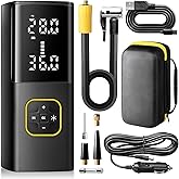 Zune Lotoo Compresor Aire Portatil 150PSI, 9000mAh Inflador Ruedas Coche Recargable con Pantalla Digital LED, Mini Bomba de A