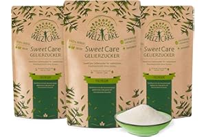 ‎WELZ CARE SweetCare PREMIUM statt Gelierzucker - Zuckerersatz – 100% Vegan – keine Kalorien – Low Carb – mit Erythritol und Stevia – Made in Germany - 200g (3er Pack)