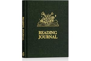 Lanpn Reading Book Journal for Book Lovers Readers, 158 Pages Linen Hardcover Books Tracker Diary with 52 Reviews, 9.3" x 7.7" Reading Log Notebook Bookish Gifts (Green)