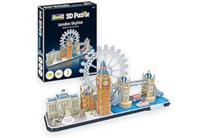 Revell 3D Puzzle 00140 I I 107 Teile I 4 Stunden Bauspaß für Jung Alt I ab 10 Jahren I Die historische Skyline von London selber zusammenbauen I Ideale Geschenkidee