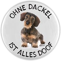 Kühlschrank-Magnet Rauhaardackel – 9x4,5 Cm, Aus Holz, Mit Vollmagnet