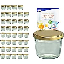 MamboCat Lot De 25 Bocaux En Verre De 230 Ml Avec Couvercles
