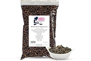SPICE GIRLS INGREDIENTS Premium Whole Black Peppercorns | Resealable Pouch | Rich Black Pepper Natural in Taste | Whole Peppercorns Perfect for Grinder Refill | 1kg