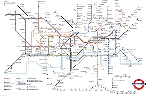 GB eye Maxi poster con mappa della metropolitana di Londra, 61 x 91,5 cm