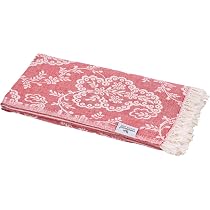 Carenesse Hamamtuch Paisley – 100% Baumwolle, Saugstark & Leicht (90x175 Cm, Rot) | Perfekt Für Strand, Sauna & Wellness