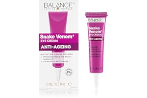 Balance Active Formula Snake Venom Eye Cream (15ml) - With Active Peptides & Marine Collagen. Minimises Under Eye Bags & Shadows. Smoothes & Moisturises.