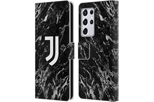 Head Case Designs Licenza Ufficiale Juventus Football Club Nero Marmoreo Custodia Cover in Pelle a Portagoglio Compatibile con Samsung Galaxy S21 Ultra 5G
