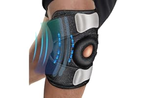 Winyoher Kniebandage Männer Damen bei Arthrose, Meniskus, ACL - Bandage Knie Stabilisierung mit Kettverschluss, Stabilisatoren,Gel Pads, Kniestütze Verstellbare & Atmungsaktiv Knee Support für Sport