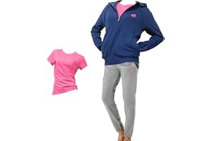 Lotto Tuta Donna Estiva 2 PEZZI + T-SHIRT OMAGGIO - Tuta Donna Completa Cotone 4 Stagioni Rosa