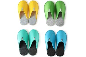 Lucky Sign - Antypoślizgowe kapcie dla gości zestaw 4 kapcie do prania z filcu unisex