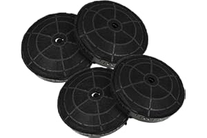 vhbw 4x filtro de carbón activado compatible con turboair KITTY BL/A/60, KITTY WH/A/60, KITTY BL/A/90, KITTY WH/A/90 campanas cocina - 17,2 cm
