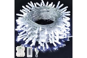 SUWITU Guirlande Lumineuse, 13M 120 LED Guirlandes Lumineuses à Piles ave 8 Modes Guirlande USB et Télécommande, Fairy Lights Interieur/Exterieure Decoration pour Chambre Noël Mariage Soirée Maison