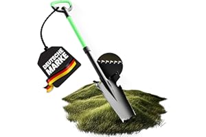 Heckenpracht® Profi Spaten mit Wurzelsäge | Wurzelspaten mit Sägefunktion | Perfekt für Harte Böden | Ergonomischer Griff & extra breite Trittkante | Gärtnerspaten mit Ultra stabilem Spatenblatt