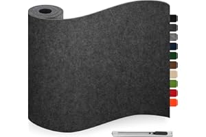CAHOMO Feltrini Sedie Nero Grigio, Feltro Adesivo Forte, 40x200cm Feltrini per Mobili Pesanti, 3mm de Spessore Moquette Adesiva per Auto, Feltrino Autoadesivo per Sedie, Mobili, DIY, Cornici