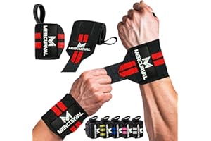 MERCURYAL Bande Poignet Musculation - Poignet Musculation - Protege Poignet Musculation - Sangle Poignet Musculation - Poignet de Forcé - Crossfit, Wrist Wraps pour Femmes et Hommes