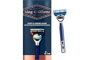 King C. Gillette Golarka Shave & Edging – 1 ostrze, w kolorze granatowym, 46 g
