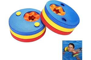 Lelestar Kids Arm Float Discs, 6Pcs Swim Float Colorful Discs EVA Armbands Floating Sleeves Buoyancy Circles Rings Kids Children Swimming Armbands Tube Training Tool Equipment For Pool