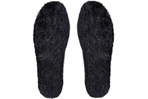 7STROBBS Solette in Lana di Pecora,Nero Solette in Pelo Termiche per Scarpe da Uomo e Donna，Soletta per Mantenere i Piedi Caldi in Inverno，misura: 41