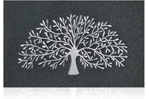 AOAOPQ Door Mats Front Door Mat Inside Outdoor Mat with Non-slip Rubber Backing Heavy Duty Doormat for Entryway Hallway Kitchen Easy to Clean Tree of Life 40 x 60 cm Black