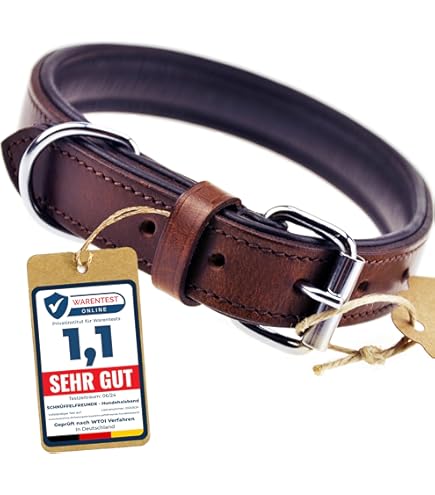 HUNTER hondenhalsband LOVE, kleur: rood/zwart, zacht en robuust rundleer, afzonderlijk ingenaaide harten, handgemaakt, hoog draagcomfort, bijzonder soepel, Made in Germany, maat: 50
