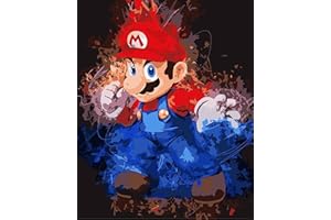 jieyisier Cartoon Malen Nach Zahlen Erwachsene, Anime Painting by Numbers, DIY Hand Gemalt Ölmalerei Kunst Kit für Anfänger und Erwachsene, Haus und Geschenk Dekorationen 40x50cm (Rahmenlos)