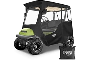 10L0L Golfwagen-Abdeckung für Club Car Precedent 2 Passagiere, 4-seitige, transparente PVC-Fenster-Regenabdeckung mit Reißverschluss