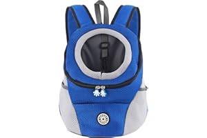 M MUNCASO Mochila Transportadora para Perros y Gatos, Bolsa de Viaje para Mascotas, Paquete Frontal para Cachorros, Aprobada por Aerolíneas para Viajes de Senderismo al Aire Libre