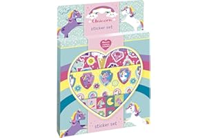 TOTUM 71384 - Juego de pegatinas de unicornio, aprox. 50 piezas y 1 escena de cartón, multicolor , color/modelo surtido