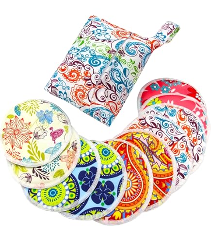 6 Coussinets D'allaitement Lavables En Laine & Soie - 12x12cm, Doux, Réutilisables - Avec Filet à Linge