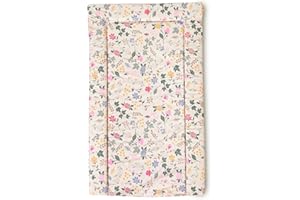 Red Kite Changing Mat Rose & Ivy. Unisex Baby Changing Mat (74 x 48 x 3.5cm) with Flower Design and Raised Padded Edges (Pink)