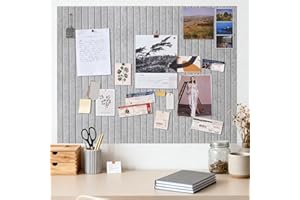 EYERIYO Bacheca grande autoadesiva, 90 x 60 cm, in sughero, decorativa, in feltro, pieghevole, lavagna memo