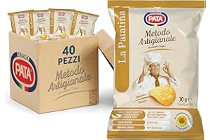 PATA | Patatine Classiche Metodo Artigianale, Senza Glutine, Con Olio di Semi di Girasole Alto Oleico, Fonte di Iodio, 40x30g