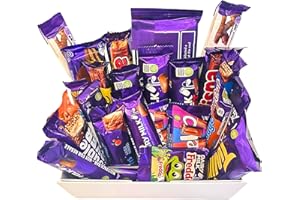 BENERRY Chocolate Gift Box – Assorted Bars & Treats – Luxury Sweet Hamper – Gift for Christmas, Birthday or All Occasions (21 pieces - White)