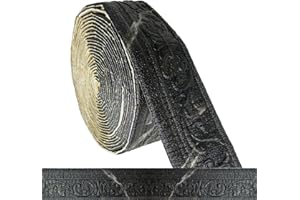 BCUUOZEEING Frise autocollante - 10 m x 8 cm x 5 mm - Moulures murales en stuc 3D - Autocollantes - Imperméables - Bordure murale autocollante - Pour coins, lignes, plafonds, décoration - Noir