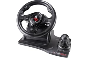 Subsonic Superdrive - Volante da corsa GS550 con pedali, paddles shifter, shifter e vibrazione per Switch Xbox Serie X/S, PS4, Xbox One, PC (programmabile per tutti i giochi)