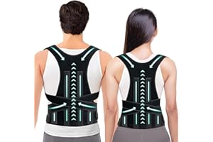 PERECHGES Rücken Geradehalter, Haltungskorrektur Rücken Damen Herren, Haltungskorrektur zur Linderung von Schmerzen im Oberen und Unteren Rücken, Einstellbare volle Rückenlehne für Frauen und Männer (S)