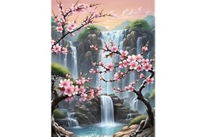 ParNarZar Diamond Painting Set 30x40cm 5D Diamant Malerei Bilder für Erwachsene & Kinder, Wasserfall Komplettset mit eckige steine, Full Drill DIY Kunsthandwerk Wanddeko