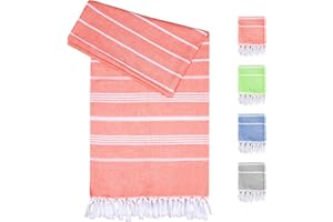 Howala Beach Towel Quick Dry Towel Sand Free 90x180 CM Large Lightweight Beach Towels Holiday Essentials for Women Travel Swimming Towel for Adults Mens Camping Sports Spa Yoga Picnic Pool, Orange