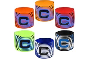 OHSN Brassard de Capitaine 6 pièce Brassard de Capitaine Enfant de Football Captain's Armbands Bracele Brassards éLastiques Soccer Professionnel Rassard éLastique Standard C pour Enfants Et Adultes