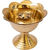 Spillbox Brass Incense Stick Holder Stand | Holder | Burner with Ash Catcher Agarbatti | Batti Stand | Plate | Dhup | Dhoop B