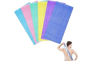 ZALHIN 6 Pezzi Spugna Doccia in Nylon - Spugna Doccia Esfoliante, Spugne Esfolianti Africane, Spugna Detergente per Il Corpo, Schiena Scrubber, Spazzole per Donna Uomo, Spa Massaggio Fitness