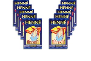 ‎PELLEAR Natürliches Henna - 900 g (10x90 g) - Henna Feurig Rot - Natur Haarfärbemittel - Henna Pulver - reines natürliches Henna Pulver - Pellear - Masria Henna Feurig Rot - Henna hair dye