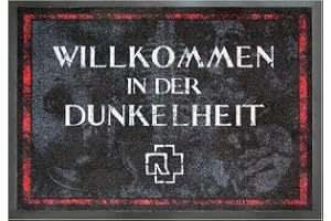 Rammstein Dörrmatta Fußmatte "Willkommen in der Dunkelheit", 50 x 70 cm, officiell bandmerchandise
