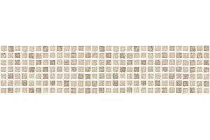 FINE DECOR BHF FDB50038 Ceramica Mosaic Tile Kitchen and Bathroom Self Adhesive Border - Natural