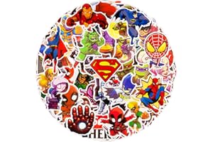 CHUKUA 100 Stück Avengers Sticker Kinder, Personalisierte Aufkleber Kinder, Anime Sticker Set, Wasserdichte Superhelden Sticker, für Scrapbook, Laptop, Fotoalbum, Skateboard